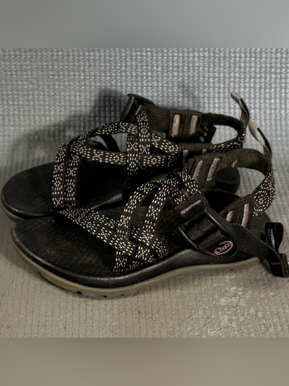 Chaco Kid’s ZX/1 EcoTread Sandals Black/White Size 10C